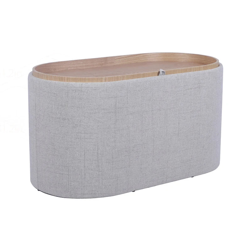 Pouf Contenitore con Vassoio Reversibile