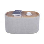 Pouf Contenitore con Vassoio Reversibile