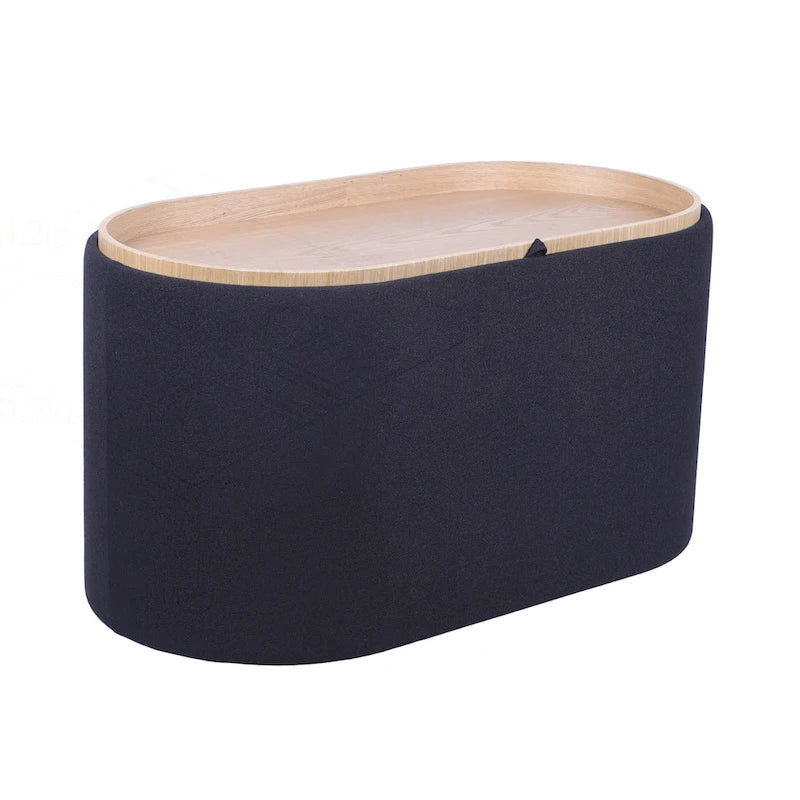 Pouf Contenitore con Vassoio Reversibile
