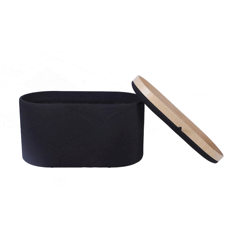 Pouf Contenitore con Vassoio Reversibile