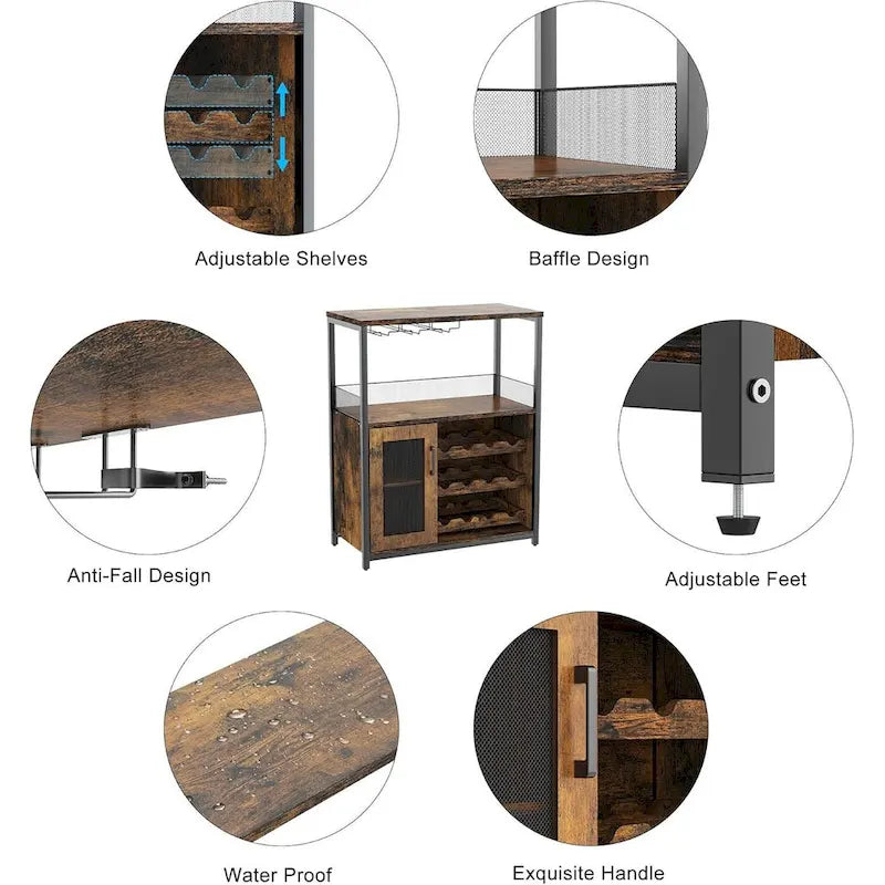 Mobile Bar Portabottiglie con Luce