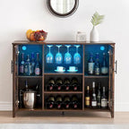 Mobile bar con luci LED e ante in vetro