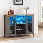 Mobile bar con luci LED e ante in vetro
