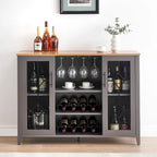 Mobile bar con luci LED e ante in vetro