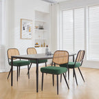 Sedie da pranzo in rattan imbottite Set di 2 sedie laterali - 33,86A x 18,9L x 22,83P