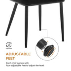 Sedie da pranzo in rattan imbottite Set di 2 sedie laterali - 33,86A x 18,9L x 22,83P