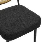 Sedie da pranzo in rattan imbottite Set di 2 sedie laterali - 33,86A x 18,9L x 22,83P