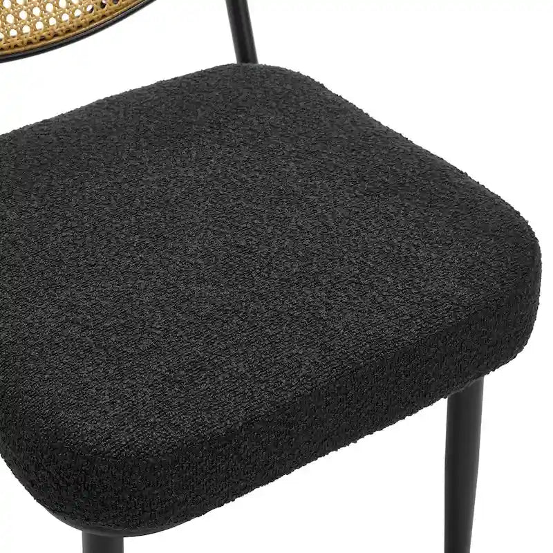 Sedie da pranzo in rattan imbottite Set di 2 sedie laterali - 33,86A x 18,9L x 22,83P