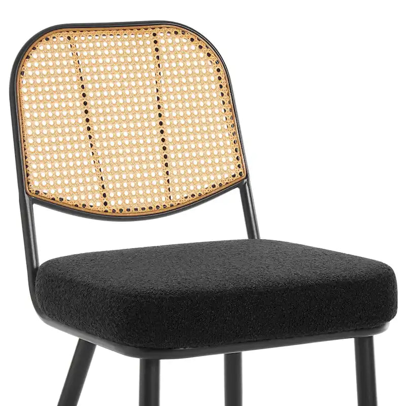 Sedie da pranzo in rattan imbottite Set di 2 sedie laterali - 33,86A x 18,9L x 22,83P