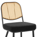 Sedie da pranzo in rattan imbottite Set di 2 sedie laterali - 33,86A x 18,9L x 22,83P