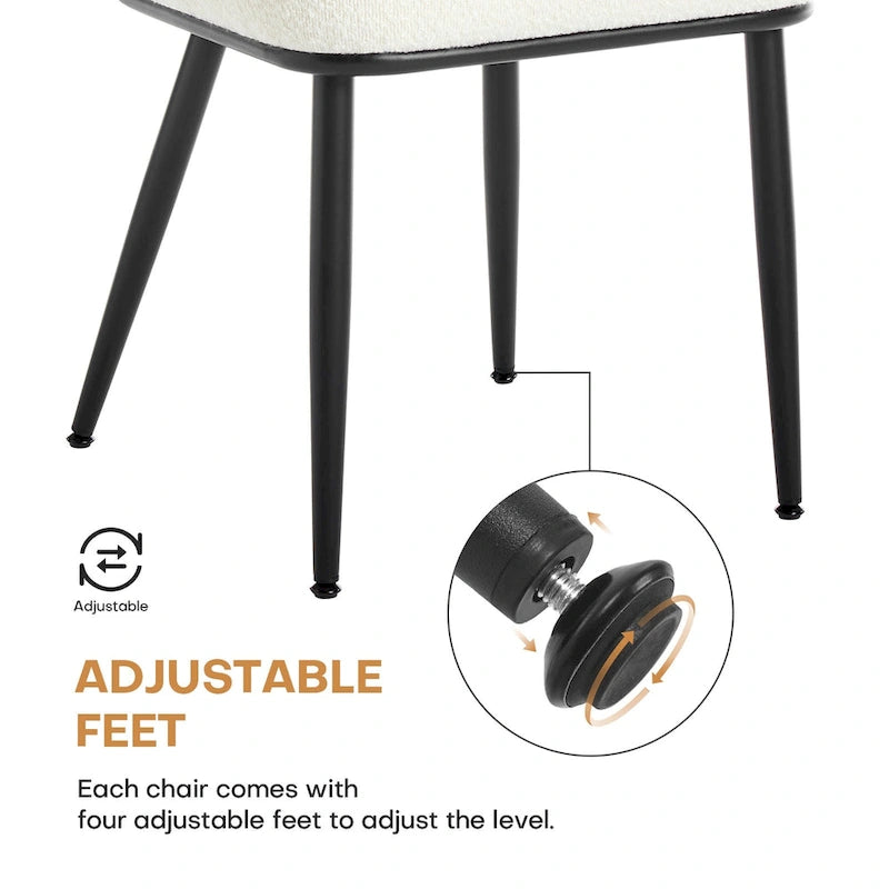 Sedie da pranzo in rattan imbottite Set di 2 sedie laterali - 33,86A x 18,9L x 22,83P