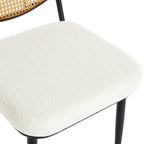 Sedie da pranzo in rattan imbottite Set di 2 sedie laterali - 33,86A x 18,9L x 22,83P