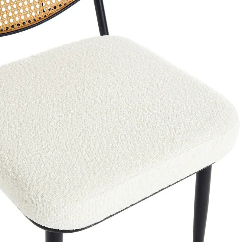 Sedie da pranzo in rattan imbottite Set di 2 sedie laterali - 33,86A x 18,9L x 22,83P