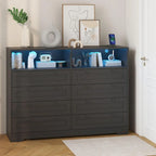 Comò a 8 cassetti con luci LED e stazione di ricarica
