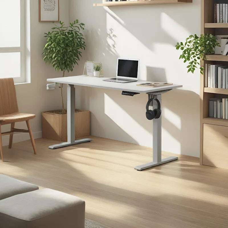KOWO K3041 55 Electric Height Adjustable Desk - Sit Stand Workstation for Home Office, Memory Preset