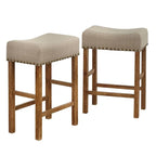 Sgabello alto da bancone con borchie, altezza 61 cm (set da 2)