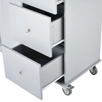 Carrello da Cucina con Isola e Ante a Ribalta, Ruote Bloccabili, 133,9 cm L