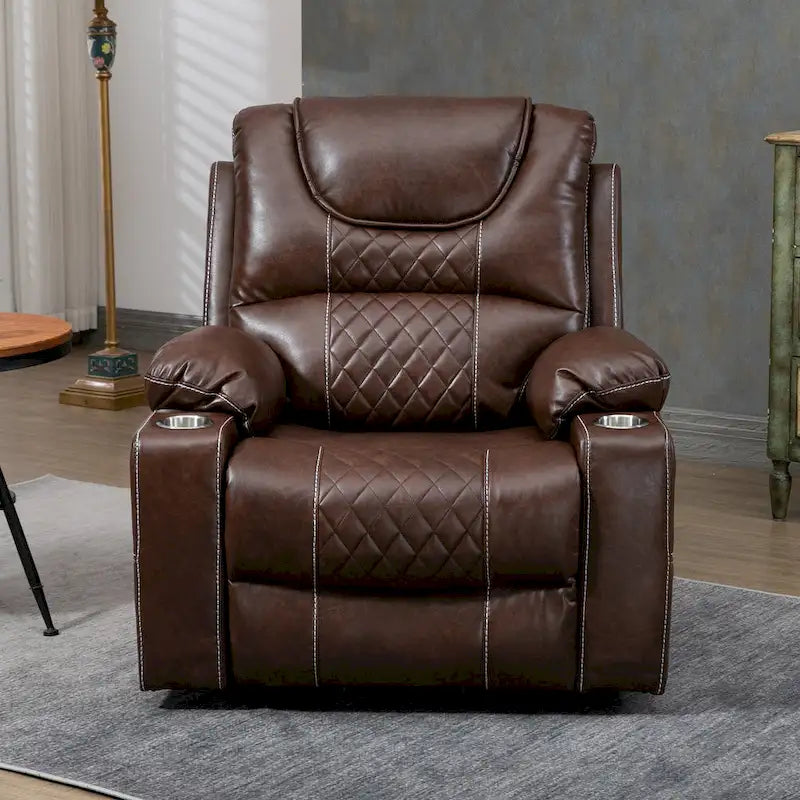 Poltrona Reclinabile Elettrica Extra Large con Massaggio e Riscaldamento, Portata 180 kg