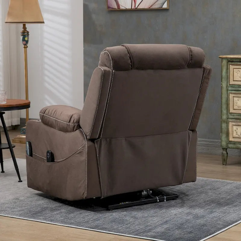 Poltrona Reclinabile Elettrica Extra Large con Massaggio e Riscaldamento, Portata 180 kg