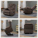 Poltrona Reclinabile Elettrica Extra Large con Massaggio e Riscaldamento, Portata 180 kg