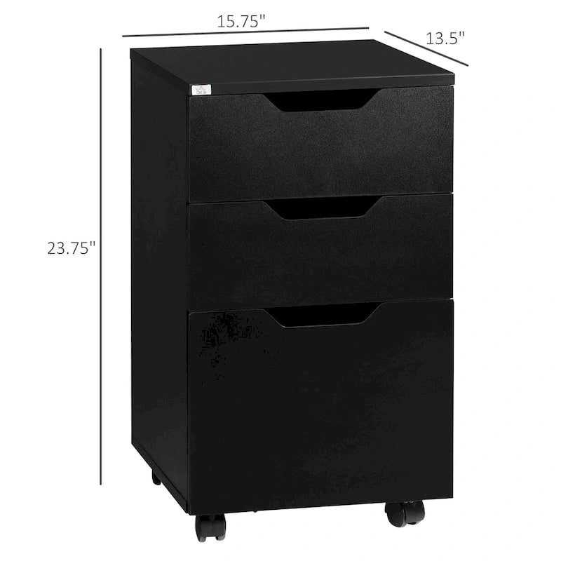 Classificatore mobile a 3 cassetti con rotelle