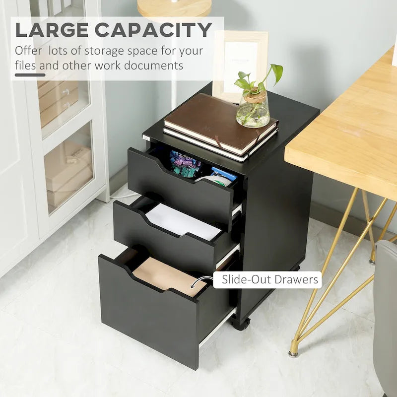 Classificatore mobile a 3 cassetti con rotelle