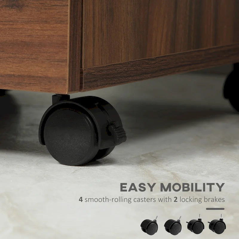 Classificatore mobile a 3 cassetti con rotelle