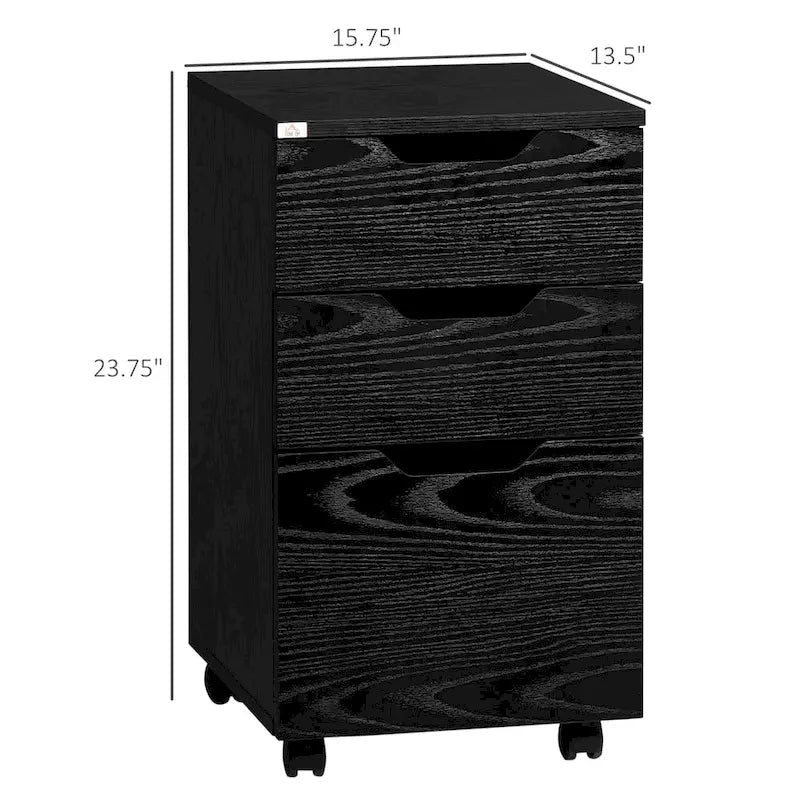 Classificatore mobile a 3 cassetti con rotelle