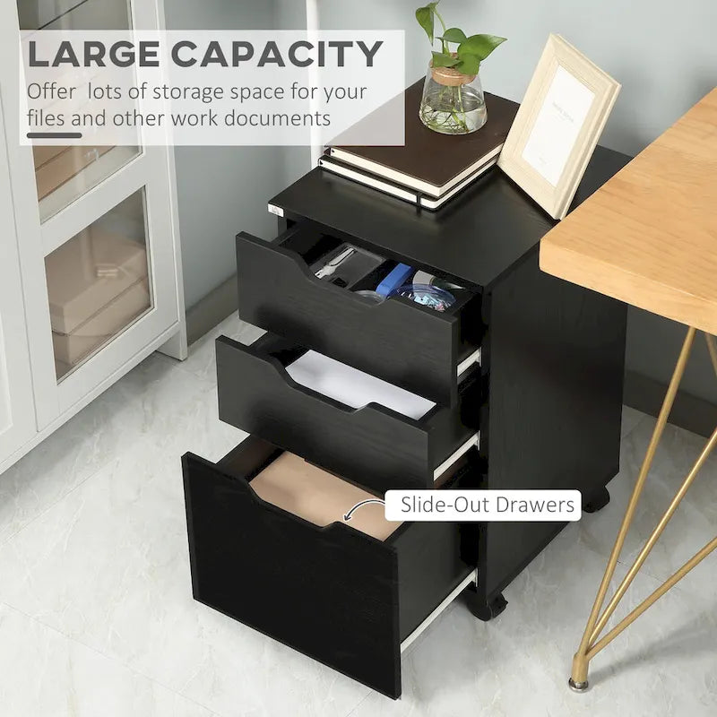 Classificatore mobile a 3 cassetti con rotelle