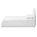Letto a piattaforma con testiera imbottita