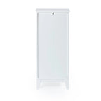 Mobiletto salvaspazio stretto bianco in legno con anta in vetro - 94 A x 40 L x 30 P cm