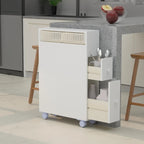 Mobiletto da bagno autoportante con cassetti e rotelle