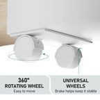Mobiletto da bagno autoportante con cassetti e rotelle