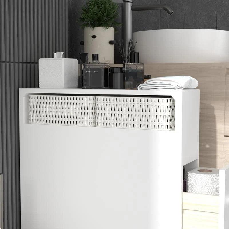 Mobiletto da bagno autoportante con cassetti e rotelle