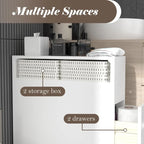 Mobiletto da bagno autoportante con cassetti e rotelle