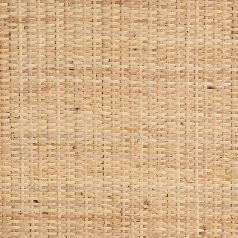 Comodino in rattan e compensato con 1 cassetto e ripiano aperto, marrone naturale