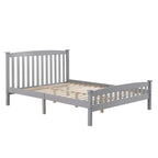 Letto a piattaforma in legno con testiera