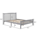Letto a piattaforma in legno con testiera