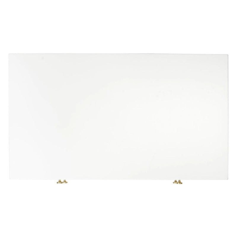 Comodino a 2 cassetti Bianco e Oro