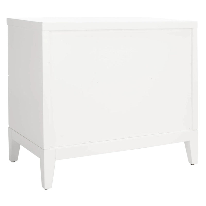 Comodino a 2 cassetti Bianco e Oro