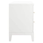Comodino a 2 cassetti Bianco e Oro
