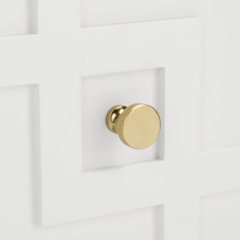 Comodino a 2 cassetti Bianco e Oro