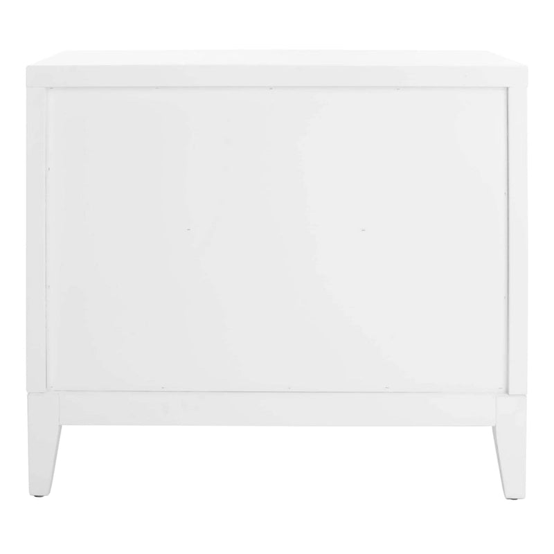 Comodino a 2 cassetti Bianco e Oro