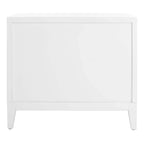 Comodino a 2 cassetti Bianco e Oro