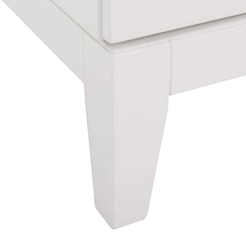 Comodino a 2 cassetti Bianco e Oro