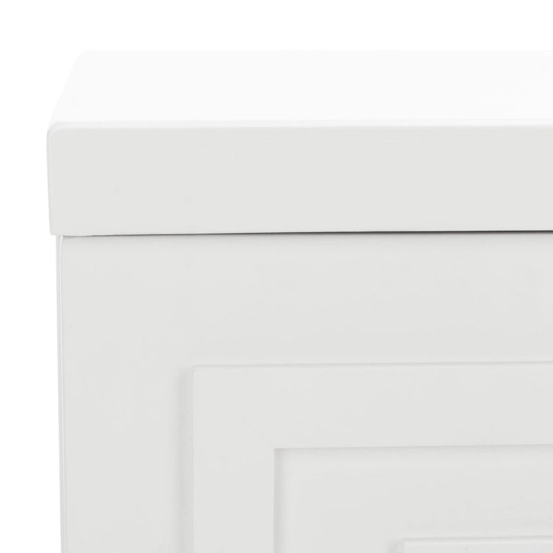 Comodino a 2 cassetti Bianco e Oro