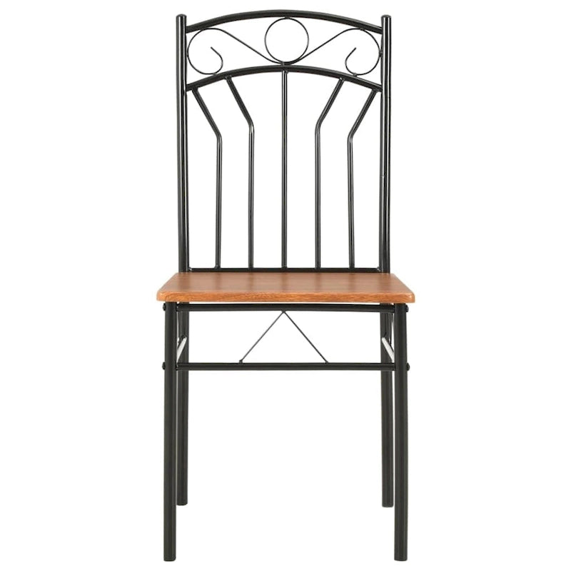 Sedie da pranzo set da 2, MDF marrone