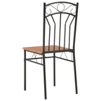 Sedie da pranzo set da 2, MDF marrone