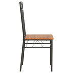 Sedie da pranzo set da 2, MDF marrone