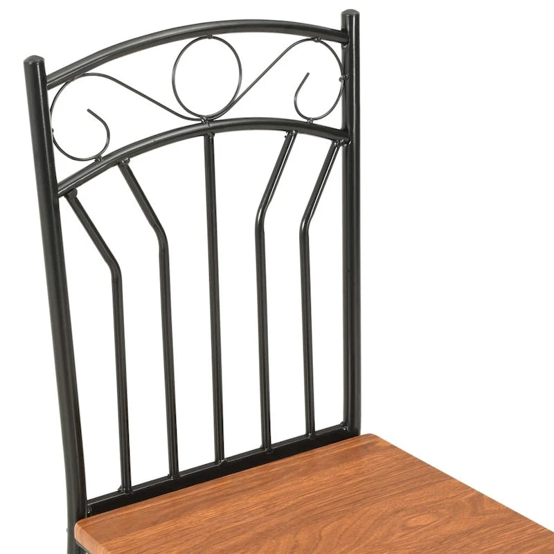 Sedie da pranzo set da 2, MDF marrone
